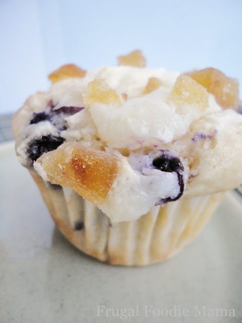  Blueberry Lemon Cream Cheese Muffins from Frugal Foodie Mama