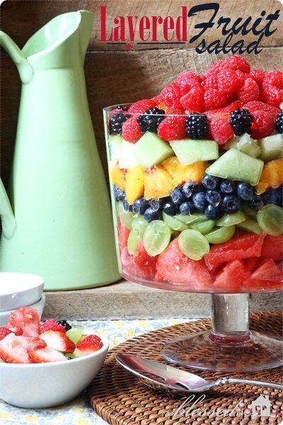 Beautiful Layered Fruit Salad from My Blessed Life