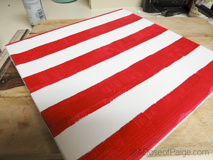 Red Painted stripes