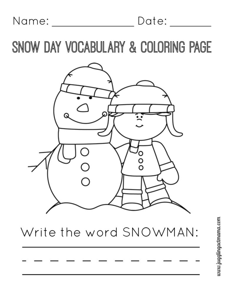 Snow Day Printable Pack - Juggling Act Mama