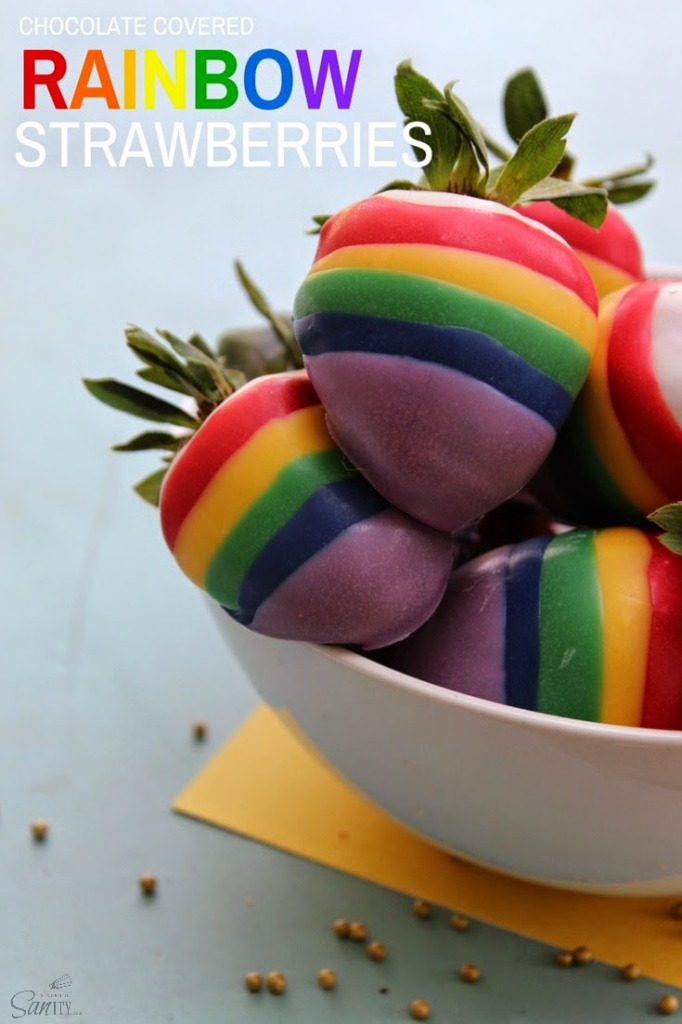 Chocolate Covered Rainbow Strawberries