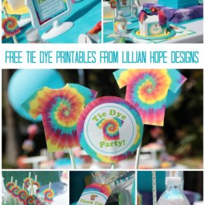 Free Tie Dye Printables from Lillian Hope Designs - Juggling Act Mama