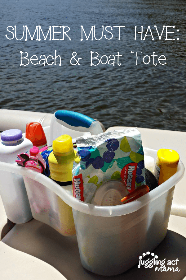 Successful summer travel starts at home with being prepared! Put together a Beach and Boat Tote to take with you with all your summer essentials. via @jugglingactmama