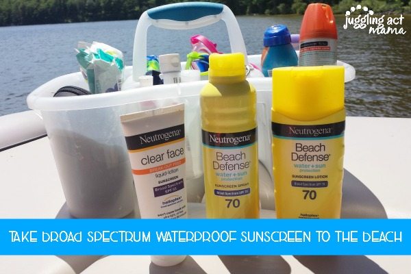Take Waterproof Broad Spectrum Sunscreen to the beach
