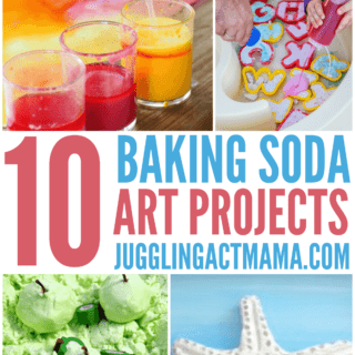 10 Baking Soda Art Projects collage.