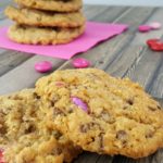 Valentine's Day Oatmeal Monster Cookies are so fun to make with the kids