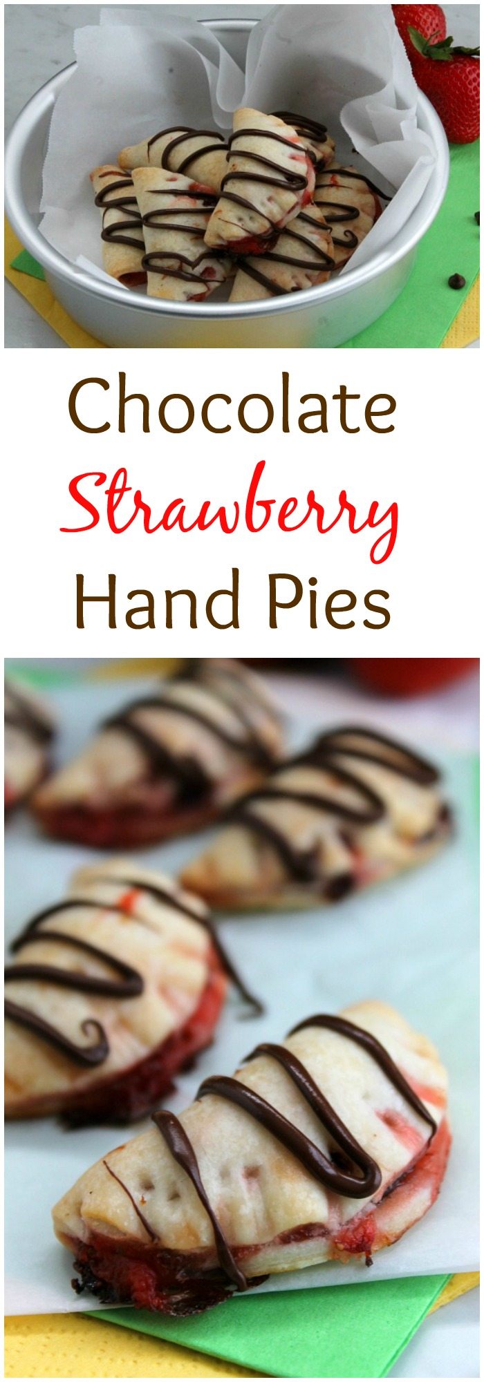 Chocolate Strawberry Hand Pies from The Bitter Side of Sweet