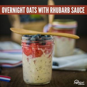 Overnight Oats with Homemade Rhubarb Sauce