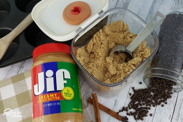 Peanut Butter Chocolate Chip Muffins ingredients