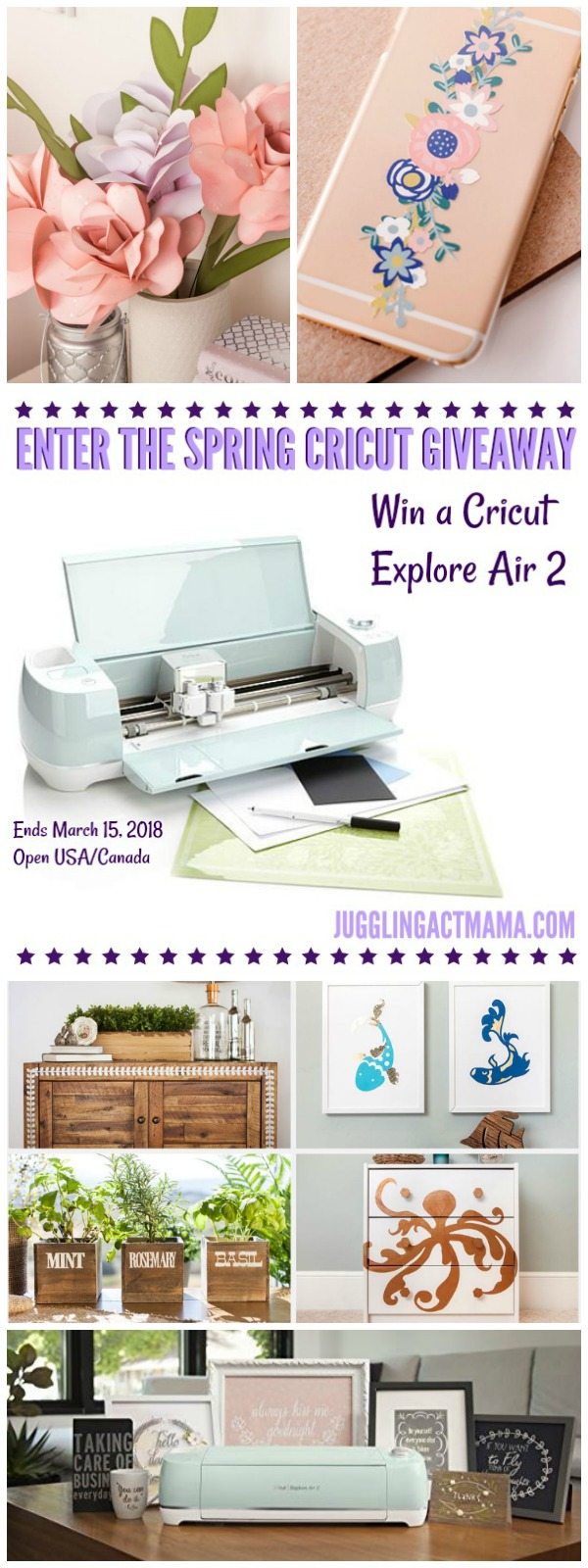 Enter to win a Cricut Explore Air 2 from JugglingActMama- Ends March 15 2018