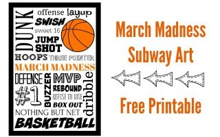 March Madness Subway Art Printable - Juggling Act Mama