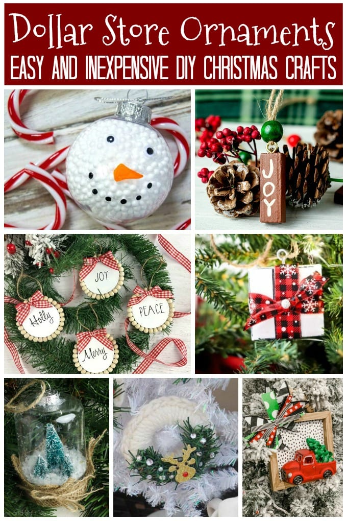 Making your own easy cheap Christmas crafts like Dollar Store Ornaments is a great way to be creative and save money during the holidays. Don't be fooled, we've collected some amazingly gorgeous DIY ornaments that do not look cheap at all! via @jugglingactmama