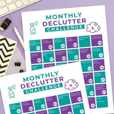 declutter challenge calendar