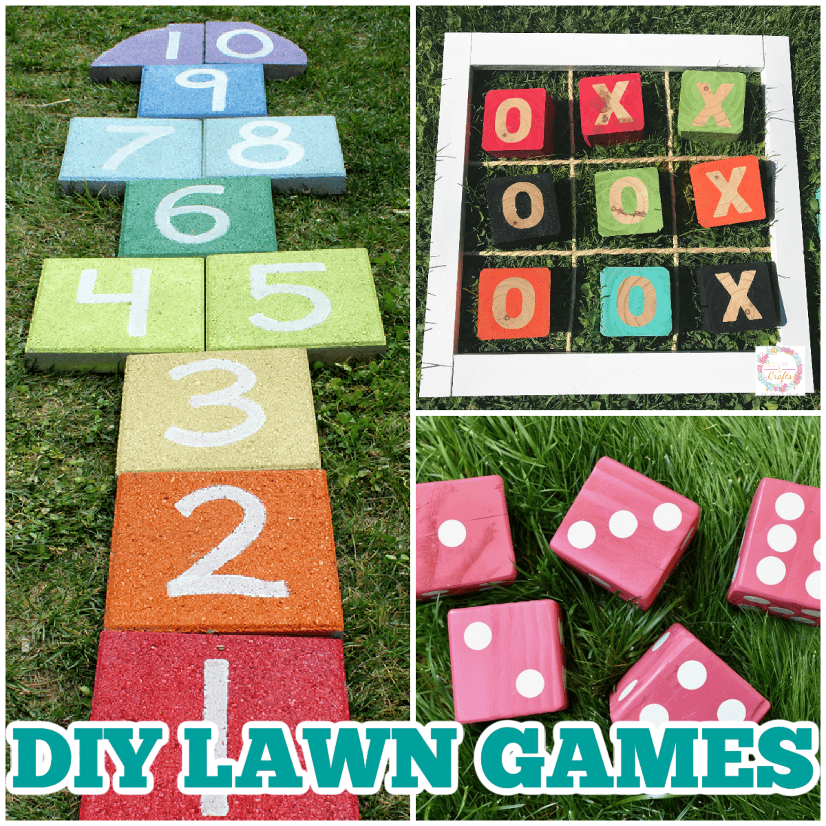 DIY Lawn Games collage image.