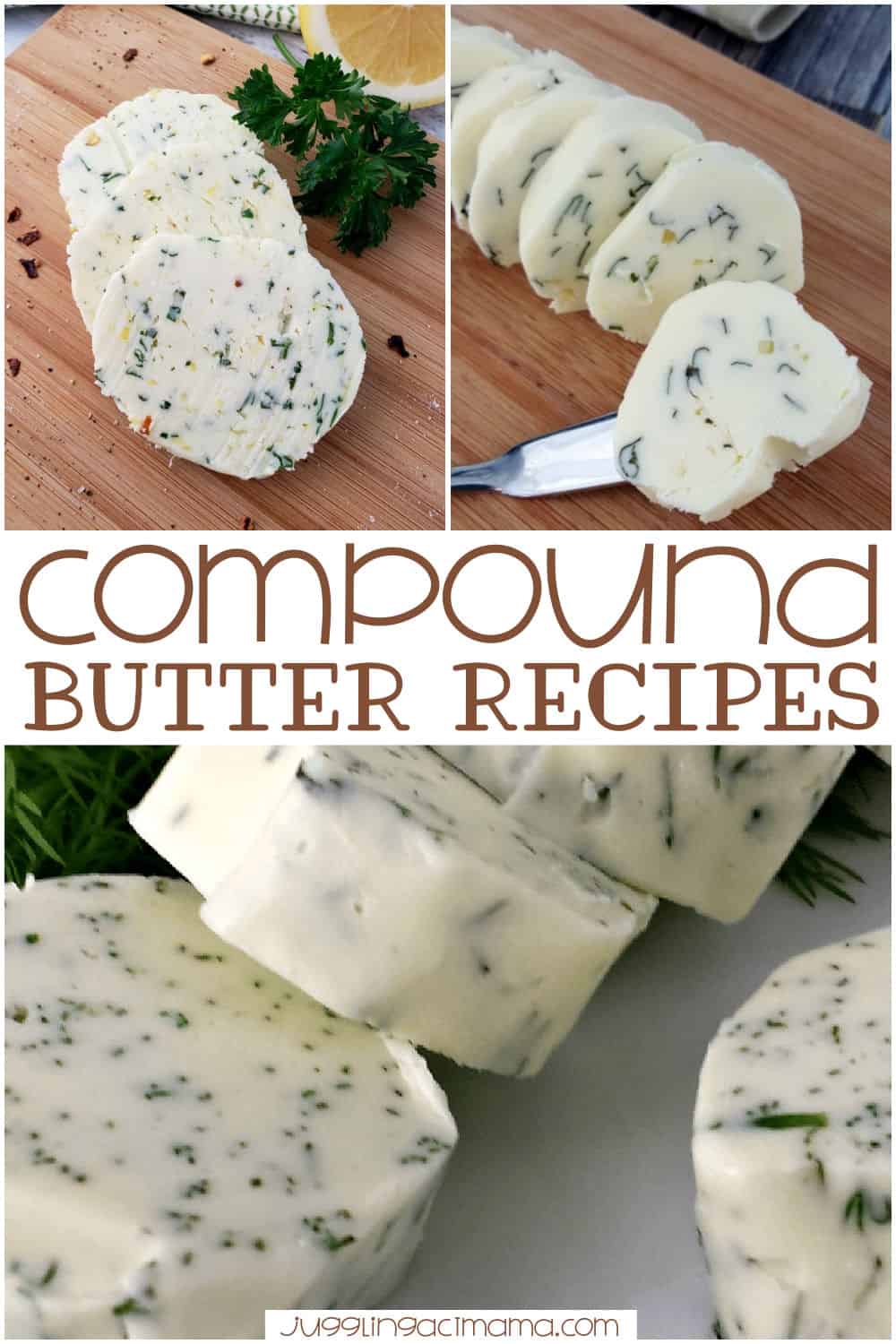 Compound butters are an easy way to add flavor to a variety of recipes. Here, you'll find many delicious compound butter recipes to choose from that come together in no time! via @jugglingactmama