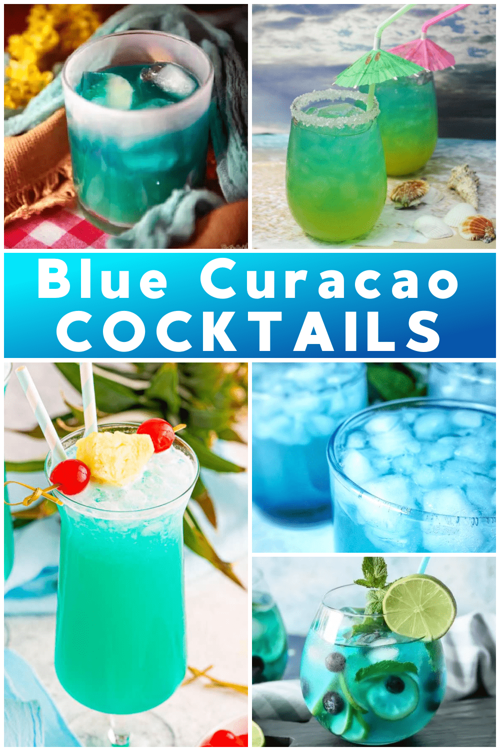 Blue Curacao Drinks via @jugglingactmama