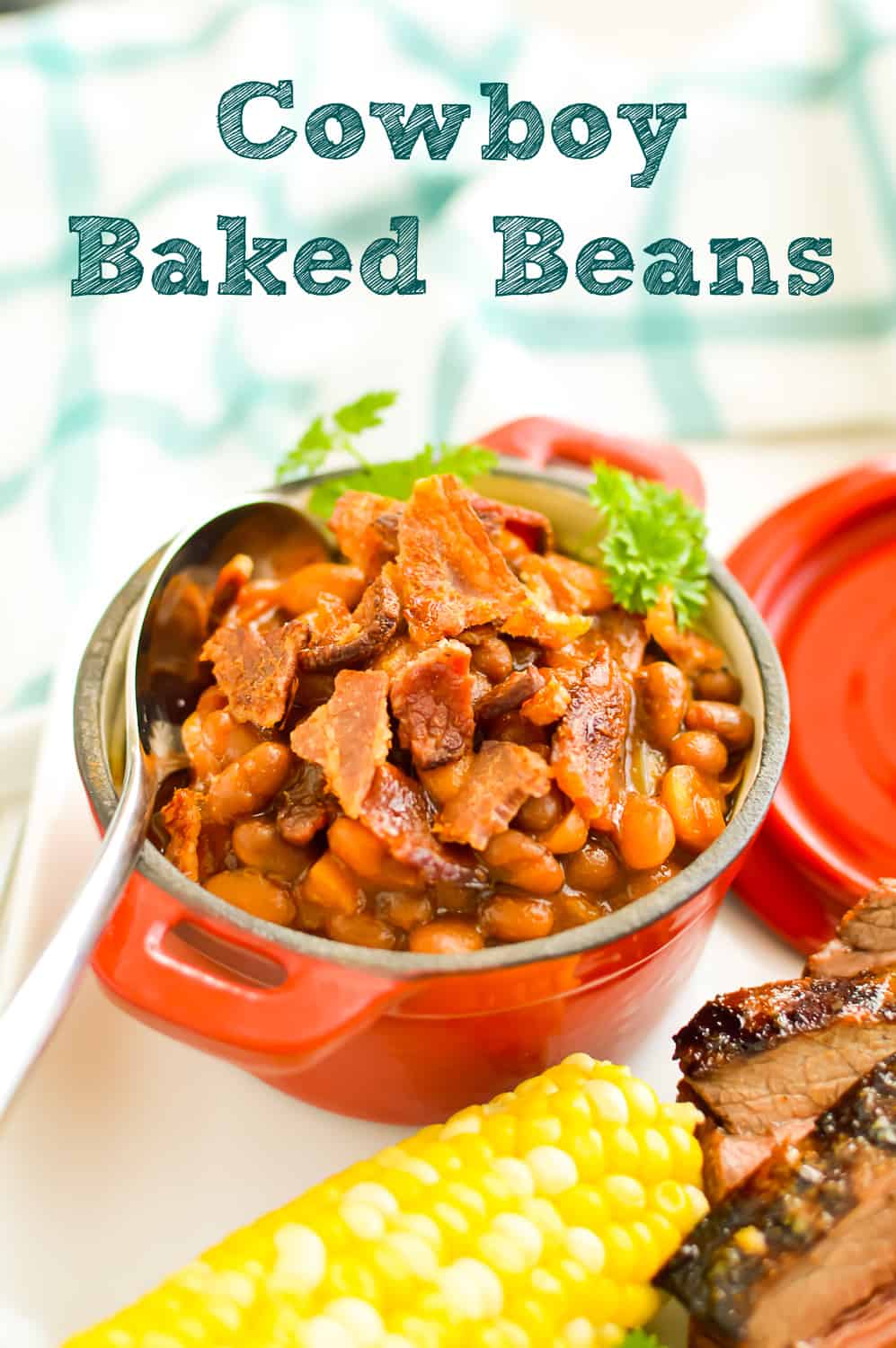 These Cowboy Baked Beans are the perfect combination of sweet and savory flavors with just a hint of smokiness. They're perfect for summer cookouts and cold winter nights, too. via @jugglingactmama