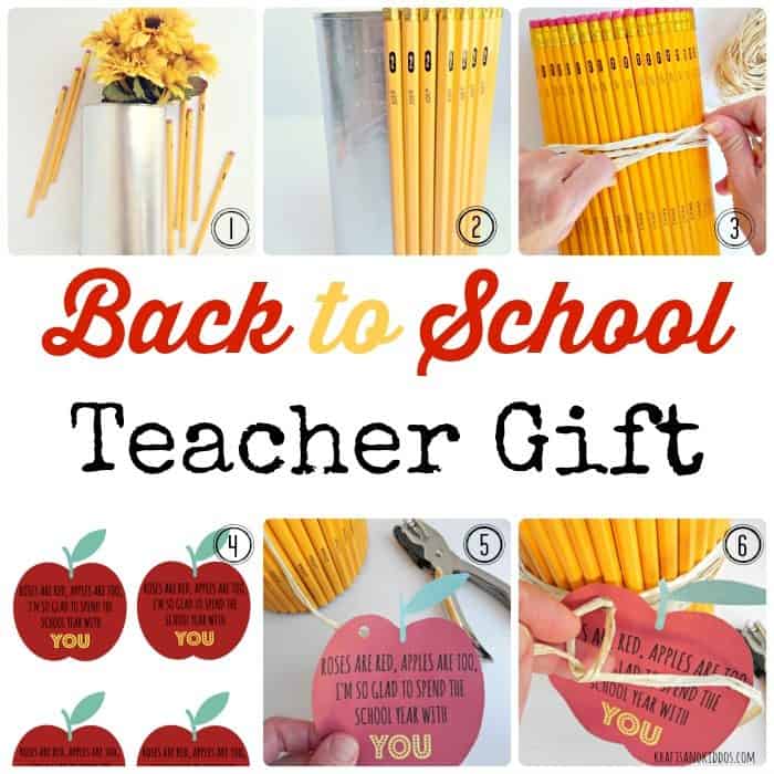 Back to School Teacher Gift collage image.