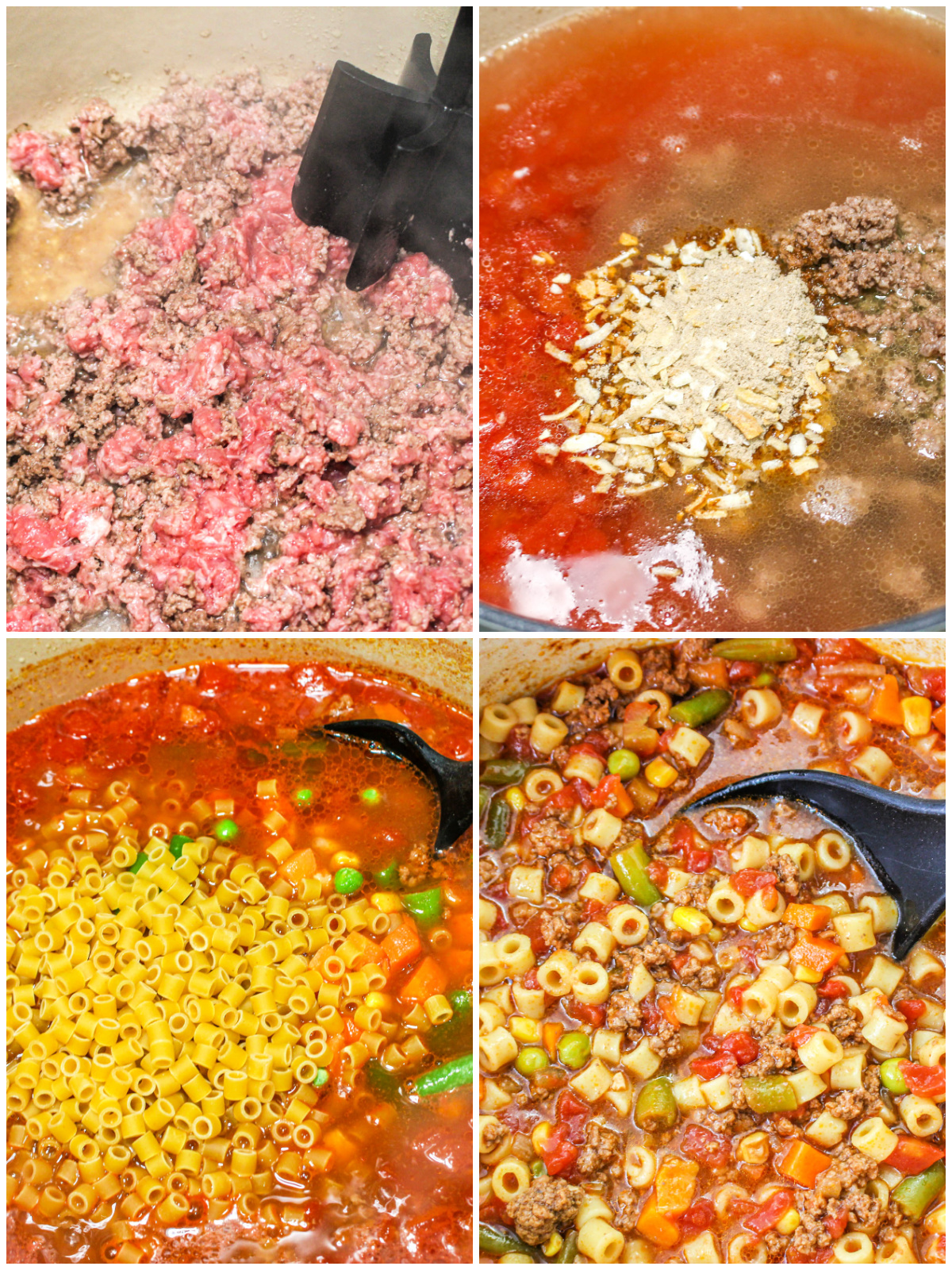 How to Make Busy Day Soup collage.