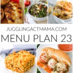 Meal Plan 23 square collage image with text overlay.