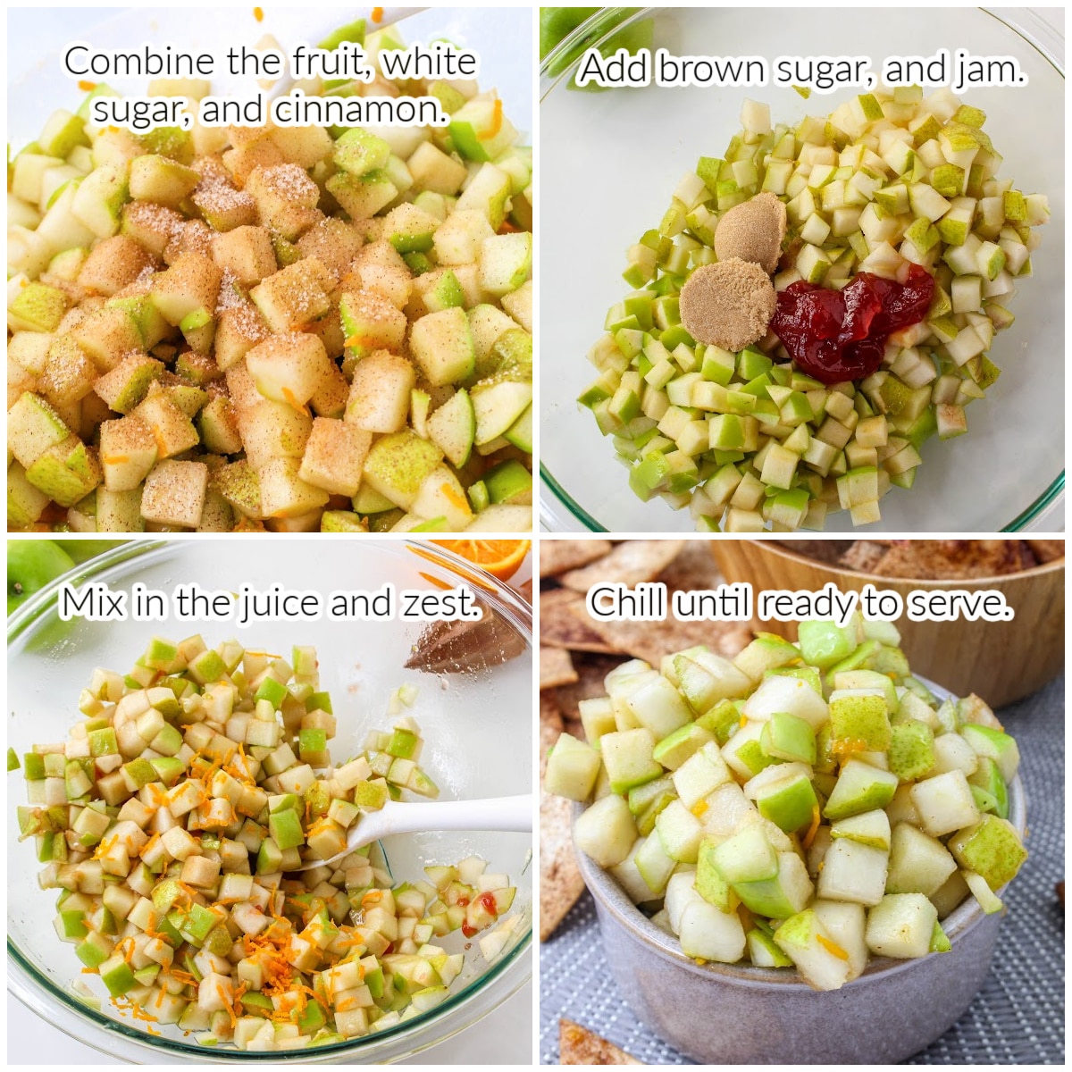 How to Make Apple Salsa collage image with text overlay.