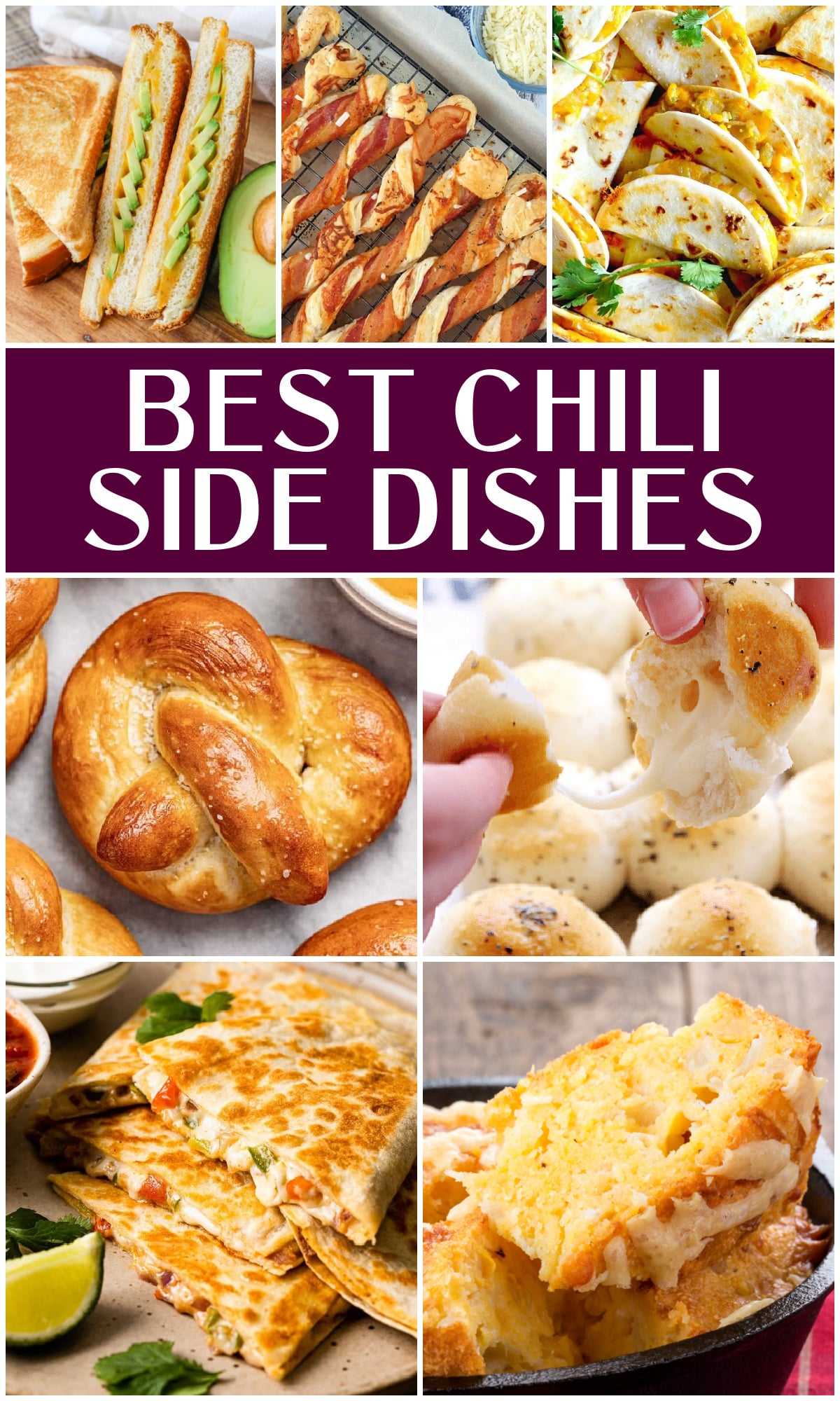 Best Chili Side Dishes: Trying to decide what to serve with chili? Check out this collection of awesome chili side dish and topping ideas. via @jugglingactmama