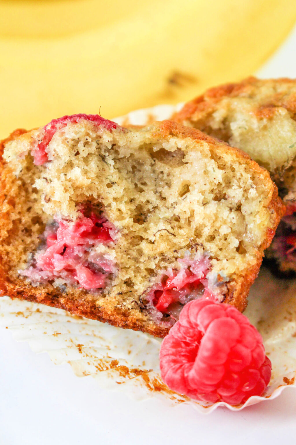Banana Raspberry Muffins - Juggling Act Mama