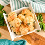 Top down view of Cowboy Butter Garlic Knots Recipe.
